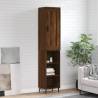 Highboard Brown Oak 34.5x34x180 cm Engineered Wood Colour brown oak Quantity in Package 1 Model 3 shelves 