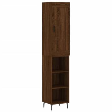 Stylish Highboard Brown Oak - 180 cm Engineered Wood