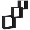 Wall Cube Shelves Black Oak | Stylish & Durable Storage - HipoMarket