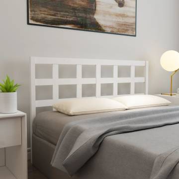 Stylish White Bed Headboard | Solid Pine Wood - 165.5x4x100 cm