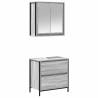 Stylish 2 Piece Bathroom Furniture Set - Grey Sonoma