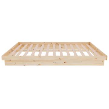 819907 Bed Frame - Solid Wood 140x200 cm | HipoMarket