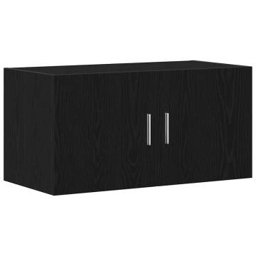 Wall Cabinet Black Oak 80x39x40 cm - Elegant Storage Solution