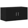 Wall Cabinet Black Oak 80x39x40 cm - Elegant Storage Solution