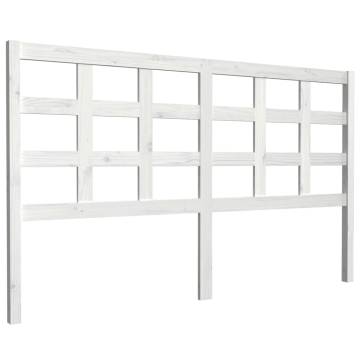 Stylish White Bed Headboard | Solid Pine Wood - 165.5x4x100 cm