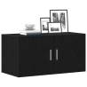 Wall Cabinet Black Oak 80x39x40 cm - Elegant Storage Solution