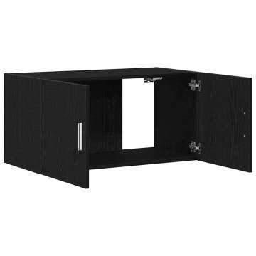 Wall Cabinet Black Oak 80x39x40 cm - Elegant Storage Solution