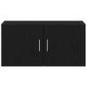 Wall Cabinet Black Oak 80x39x40 cm - Elegant Storage Solution