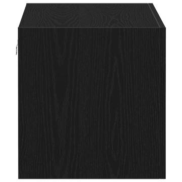 Wall Cabinet Black Oak 80x39x40 cm - Elegant Storage Solution