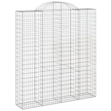 Arched Gabion Baskets - 20 pcs Galvanised Iron | HipoMarket