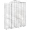 Arched Gabion Baskets - 20 pcs Galvanised Iron | HipoMarket