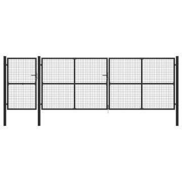 Durable Anthracite Steel Garden Gate 500x150 cm | Hipo Market