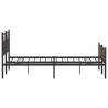 Brown Oak Metal Bed Frame 180x200 cm Super King | Hipo Market