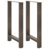 Natural Steel Coffee Table Legs - 60x(90-91) cm (2 pcs)