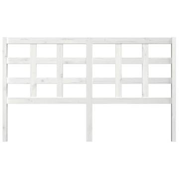 Stylish White Bed Headboard | Solid Pine Wood - 165.5x4x100 cm