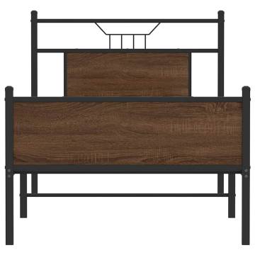 Brown Oak Bed Frame 75x190 cm - Small Single | HipoMarket