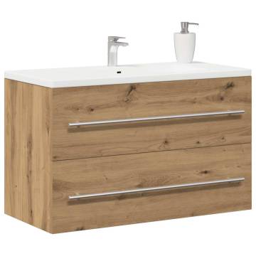 Artisan Oak Bathroom Sink Cabinet - 80x38.5x48 cm | HipoMarket