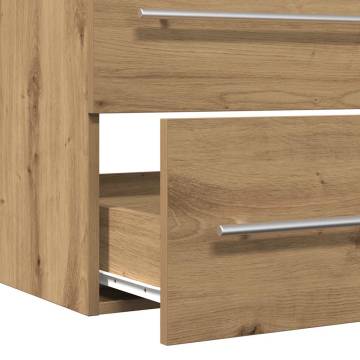 Artisan Oak Bathroom Sink Cabinet - 80x38.5x48 cm | HipoMarket