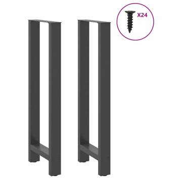 Coffee Table Legs Anthracite | Durable Steel | 50x(110-111) cm