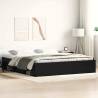  Bed Frame without Mattress Black Oak 150x200 cm Engineered Wood Colour black oak Size 180 x 200 cm 