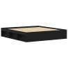 Black Oak Bed Frame 150x200 cm - Stylish & Durable Design