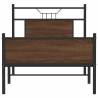 Brown Oak Bed Frame 90x190 cm - Durable & Stylish Sleep Solution