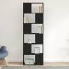 Stylish Black Oak Book Cabinet & Room Divider | 60x24x186 cm