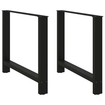 Coffee Table Legs Black - Durable Steel - 90x(72-73) cm (2 pcs)