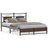 Brown Oak King Size Bed Frame 150x200 cm - Durable Design