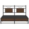 Brown Oak King Size Bed Frame 150x200 cm - Durable Design