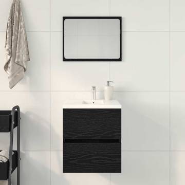 Elegant Black Oak Bathroom Sink Cabinet - 41x38.5x45 cm