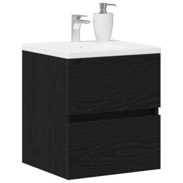 Elegant Black Oak Bathroom Sink Cabinet - 41x38.5x45 cm