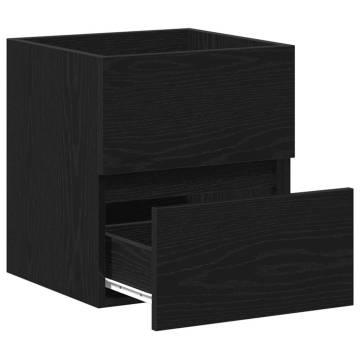 Elegant Black Oak Bathroom Sink Cabinet - 41x38.5x45 cm