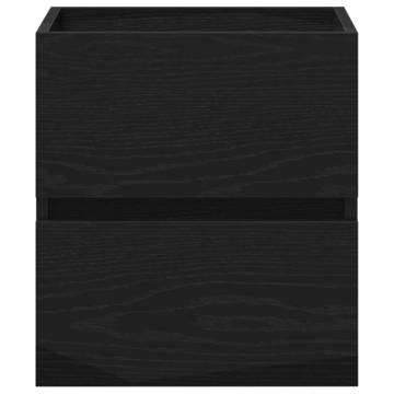 Elegant Black Oak Bathroom Sink Cabinet - 41x38.5x45 cm