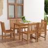  7 Piece Garden Dining Set Solid Teak Wood Number of 6 