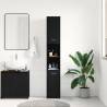 Black Oak Bathroom Cabinet 30x30x183.5 cm | HiPoMarket UK