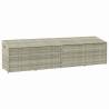  Garden Storage Box Light Grey 220x50x58 cm Poly Rattan Colour light grey Size 220 x 50 x 58 cm 