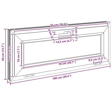 Basement Window RISOR 100x40 cm - Durable & Stylish