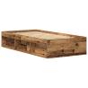 Durable Old Wood Bed Frame 75x190 cm - Stylish Storage Solution