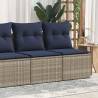  2 Piece Garden Sofa Set with Cushions Grey Poly Rattan Acacia Colour grey Model with storage Number of 1 