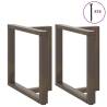 T-Shaped Dining Table Legs - 2 pcs Natural Steel | Hipomarket