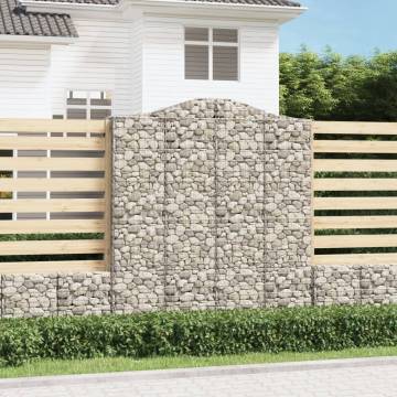 Arched Gabion Baskets 15 pcs - Durable Garden Barriers