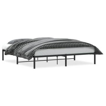 Black Metal Bed Frame 180x200cm - Elegant and Sturdy Design