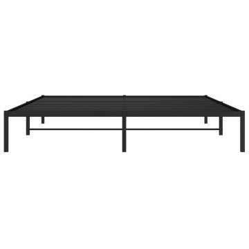 Black Metal Bed Frame 180x200cm - Elegant and Sturdy Design