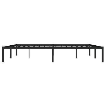 Black Metal Bed Frame 180x200cm - Elegant and Sturdy Design