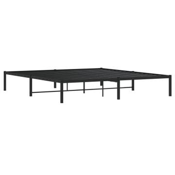 Black Metal Bed Frame 180x200cm - Elegant and Sturdy Design