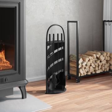 5 Piece Fireplace Tool Set - Durable Steel, Stylish & Practical