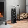 5 Piece Fireplace Tool Set - Durable Steel, Stylish & Practical