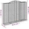 Arched Gabion Baskets - 20 pcs Galvanised Iron - 300x50x220240 cm