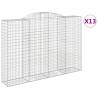 Arched Gabion Baskets 13 pcs - Durable Garden Barriers